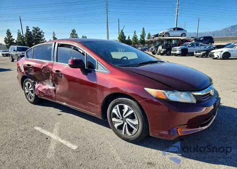 2012 Honda Civic Lx из США, поврежденный, VIN 19XFB2F52CE340863